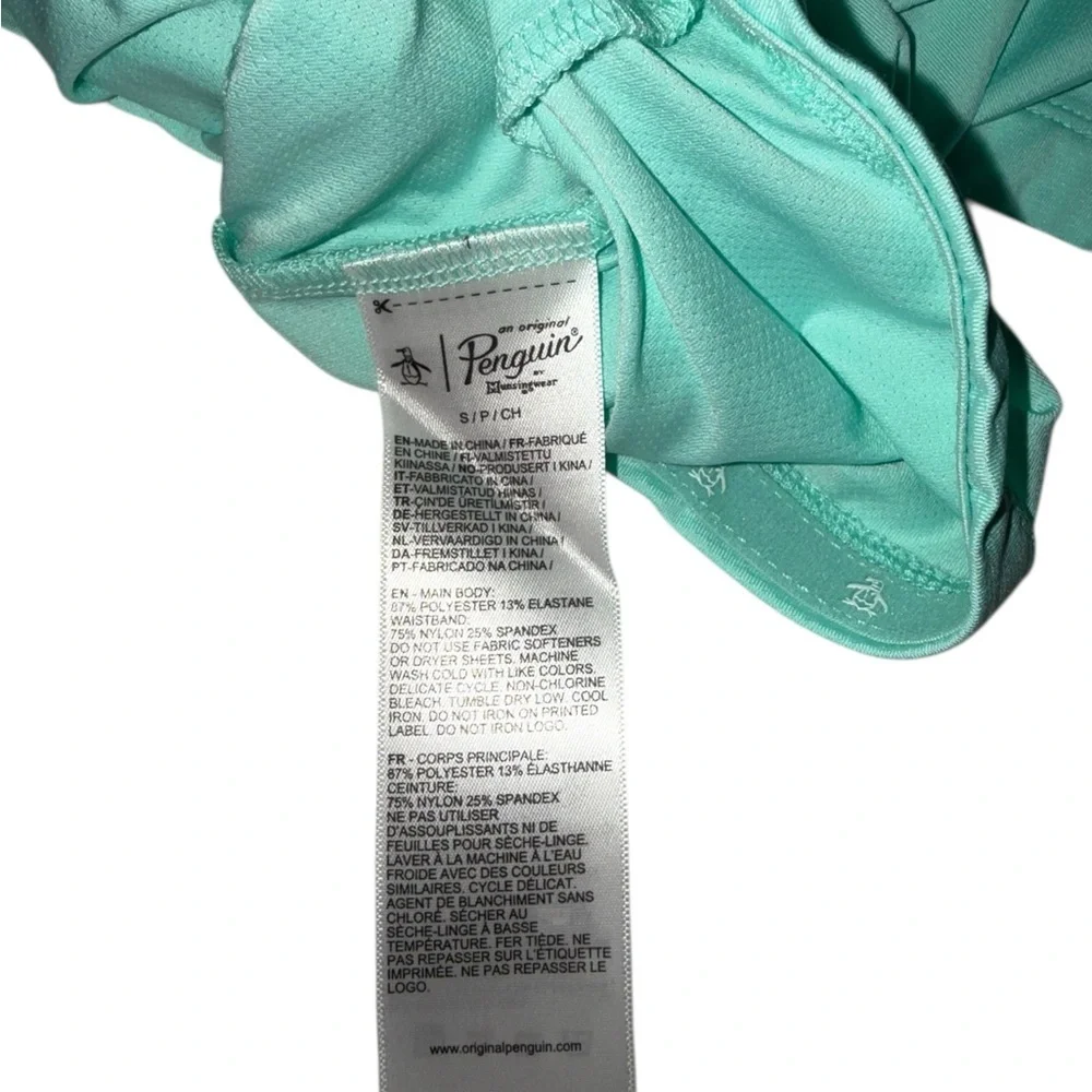 An Original Penguin By Munsingwear Womens Biker Aqua Blue Shorts Small - Picture 7 of 7